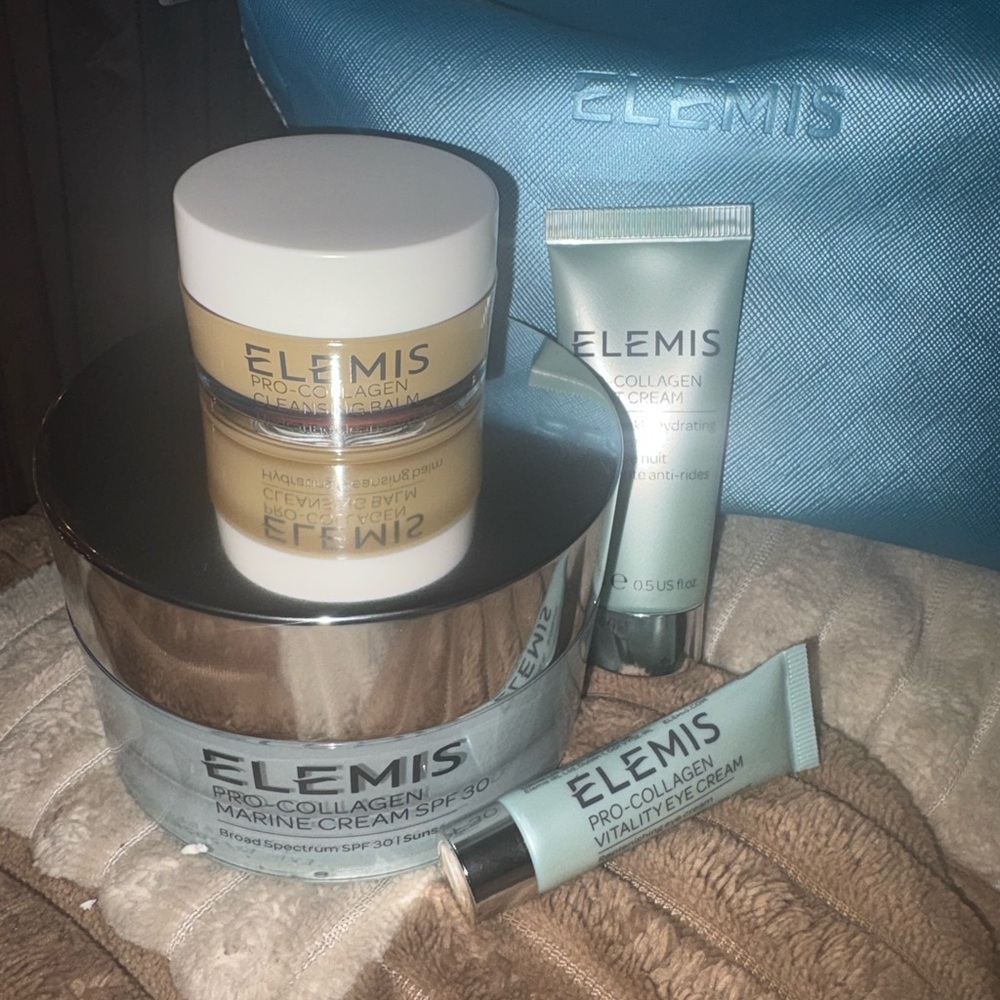 Elemis Pro-Collagen Marine Skincare Set in Cream - Picture 3 of 10
